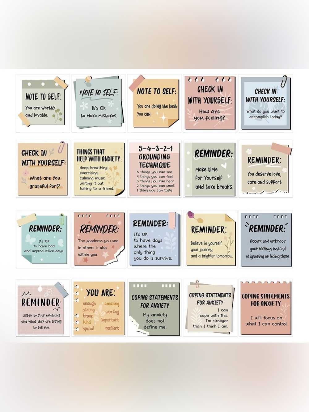 Motivational Reminder BUNDLE: Stay Strong Pen, Mini Notepad, 6 Random Stickers - Picture 4 of 4